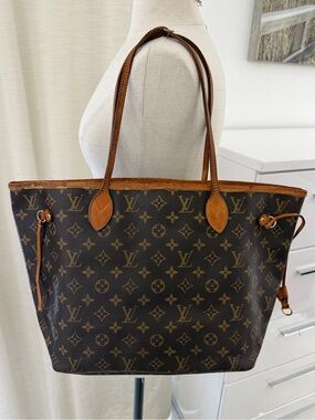 Louis Vuitton Brown Neverfull Monogram Large Tote /Shoulder Bag